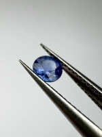Szafir niebieski naturalny fasetowany okrągły fi 3,94 mm
