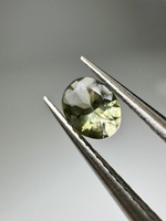 Turmalin fasetowany zielony owal 5 x 4 mm