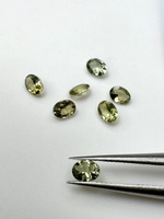 Turmalin fasetowany zielony owal 4x3 mm