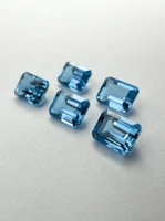 Niebieski topaz oktagon fasetowany 8x6 mm