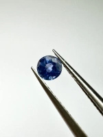 Szafir niebieski naturalny fasetowany okrągły fi 3,46 mm