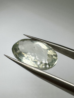 Zielony ametyst prasiolit fasetowany owal 21 x 13 mm