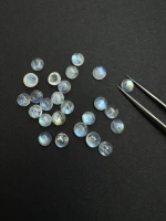 Moonstone rainbow kamień księżycowy okrągły kaboszon fi 6 mm