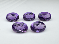 Ametyst owal fasetowany 7x5 mm