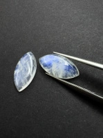 Moonstone rainbow kamień księżycowy para markiza 15,8x7,8 mm