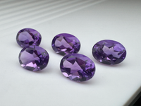 Ametyst owal fasetowany 8x6 mm