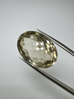 Kwarc dymny naturalny fasetowany owal 24 x 17 mm