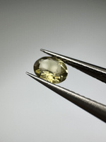 Turmalin fasetowany zielony owal 5 x 4 mm