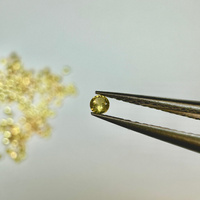 Szafir żółty naturalny okrągły fasetowany fi 3 mm