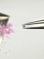 Szafir różowy naturalny okrągły fasetowany fi 1 mm