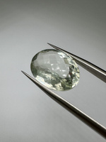 Zielony ametyst prasiolit fasetowany owal 19 x 13 mm