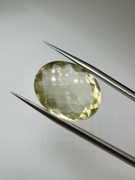 Lemon kwarc naturalny fasetowany owal 21 x 16 mm