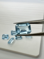Niebieski topaz oktagon fasetowany 8x6 mm
