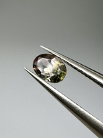 Turmalin fasetowany różowo zielony owal 6x4 mm