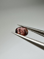 Turmalin fasetowany czerwony owal 5 x 4 mm
