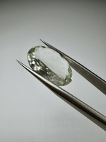 Zielony ametyst prasiolit fasetowany owal 19 x 14 mm