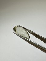 Prasiolit naturalny fasetowany gruszka 21x13 mm