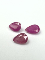 Rubin różowy naturalny gruszka fasetowany 6x4 mm