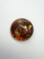 Bursztyn bałtycki naturalny okrągły kaboszon 33x33 mm