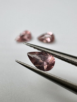 Turmalin fasetowany różowy gruszka 5 x 3 mm