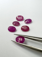 Rubin różowy naturalny owal fasetowany 6x4 mm
