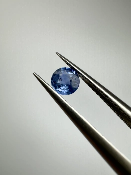 Szafir niebieski naturalny fasetowany okrągły fi 3,46 mm