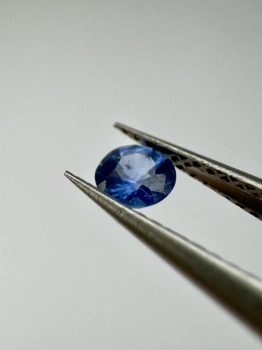 Szafir niebieski naturalny fasetowany okrągły fi 3,57 mm