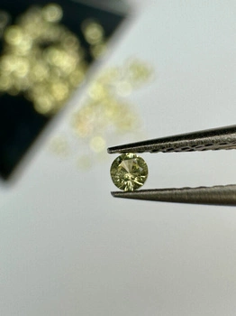 Szafir jasnożółty naturalny okrągły fasetowany 1,75 mm