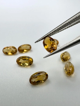 Cytryn naturalny owal fasetowany 5x3 mm