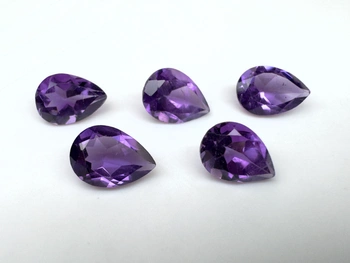 Ametyst gruszka fasetowany 7x5 mm