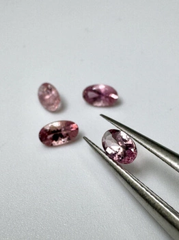 Turmalin fasetowany różowy owal 5 x 3 mm