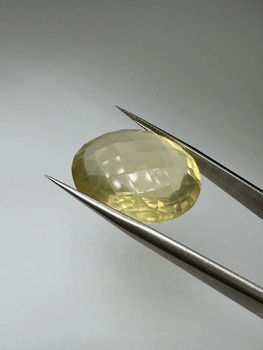 Lemon kwarc naturalny fasetowany owal 25 x 21 mm
