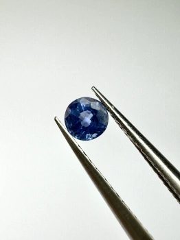 Szafir niebieski naturalny fasetowany okrągły fi 3,46 mm
