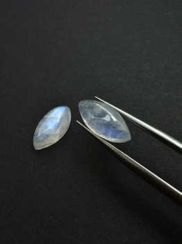 Moonstone rainbow kamień księżycowy para markiza 14x7 mm