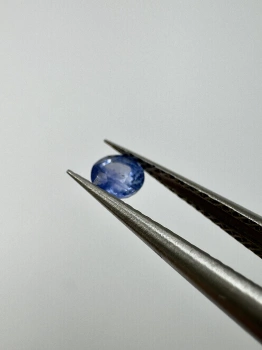 Szafir niebieski naturalny fasetowany okrągły fi 3,47 mm