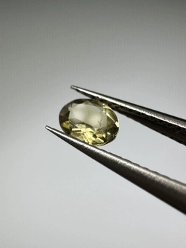 Turmalin fasetowany zielony owal 5 x 4 mm