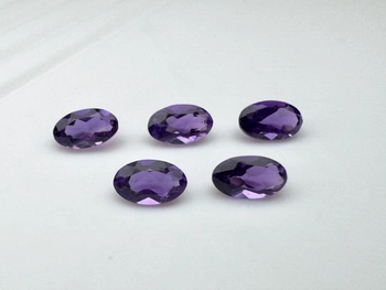 Ametyst owal fasetowany 5x3 mm