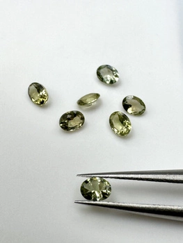 Turmalin fasetowany zielony owal 4x3 mm