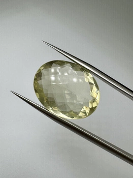 Lemon kwarc naturalny fasetowany owal 21 x 16 mm