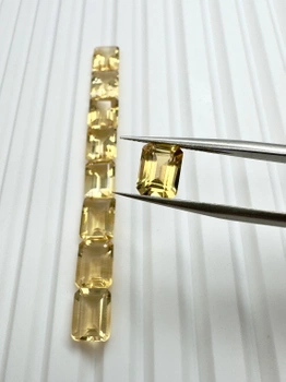 Cytryn jasny oktagon fasetowany 8x6 mm