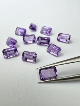Ametyst naturalny fasetowany oktagon 6x4 mm
