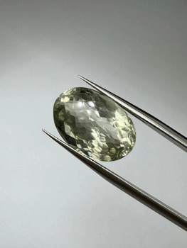 Zielony ametyst prasiolit fasetowany owal 18 x 12 mm