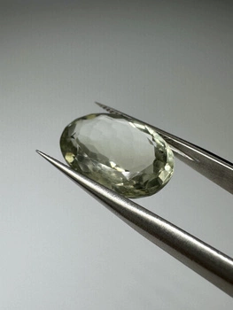 Zielony ametyst prasiolit fasetowany owal 17 x 12 mm