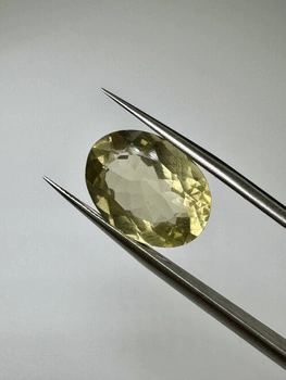 Lemon kwarc naturalny fasetowany owal 16 x 12 mm