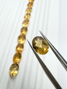 Cytryn fasetowany owal 8x6 mm